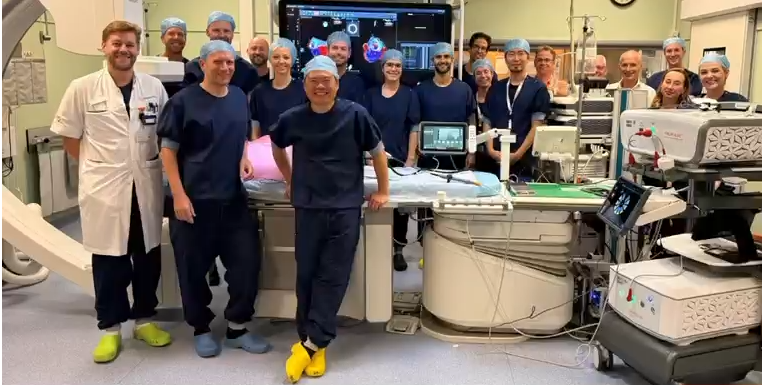 Het team op de hartkatheterisatie 
