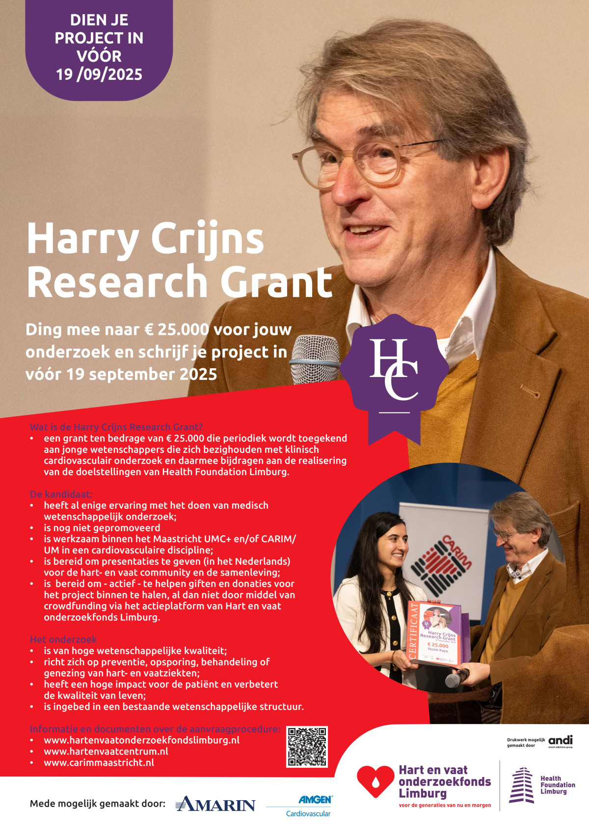 Poster Harry Crijns Research Grant 2025