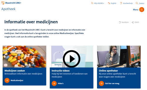 Website Apotheek MUMC+