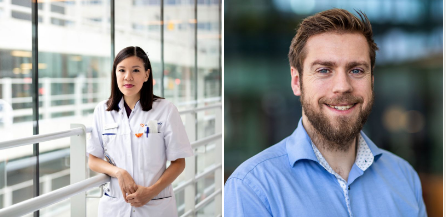 Onderzoeker Dr. Uyen Chau Nguyen en Roel Meiburg